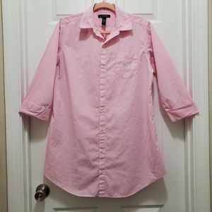 Ralph Lauren Button Down Sleep Shirt Sz S